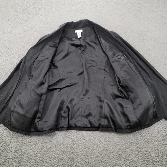 Chicos Jacket Womens 0 S/4 Black Blazer Coat‎ Classic Pockets Collar Button Up - Picture 7 of 13